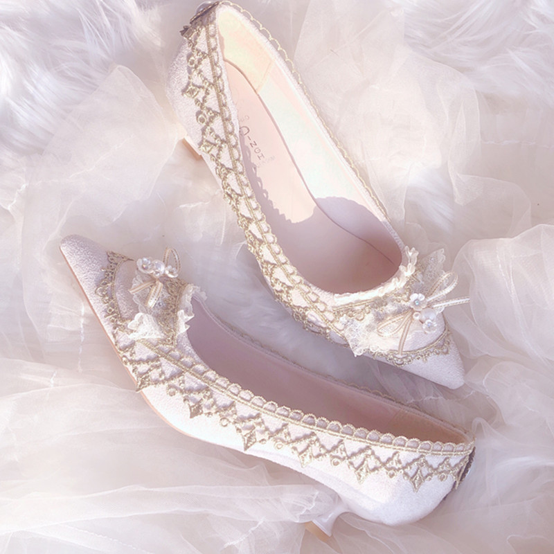 Court Heel Pointed - Lolita corte stile di alta tacco
