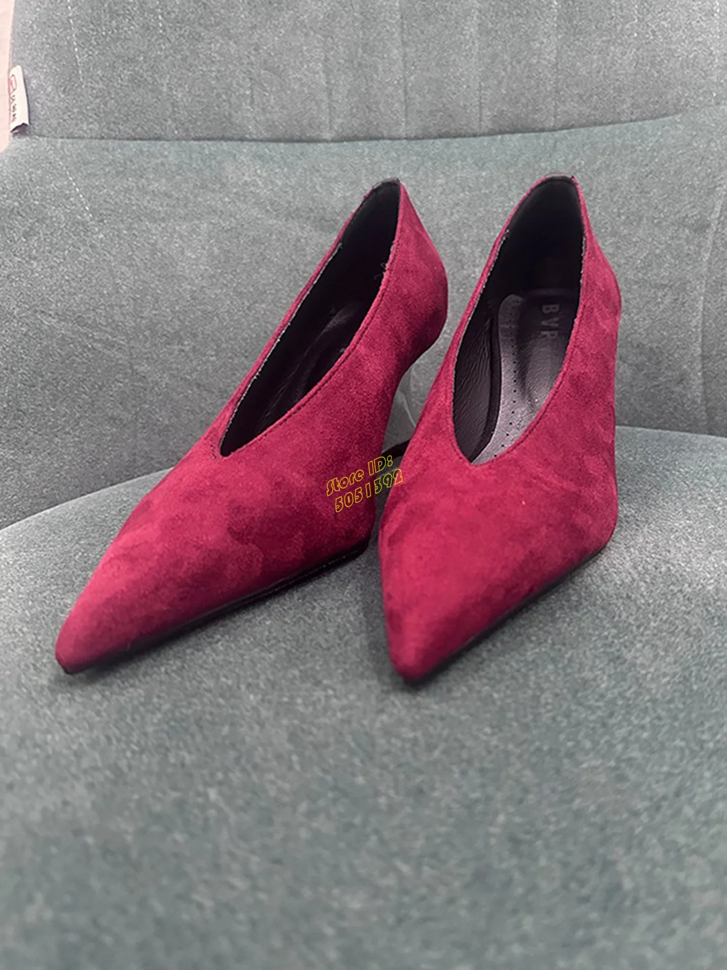 Women'S Shoes Burgundy - Scarpe da Donna Eleganti con Tacco