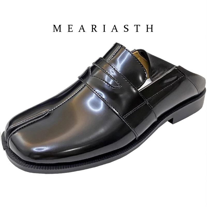 Women'S Shoes In Wide Width - Scarpe Tabi Nere in Pelle Verniciata
