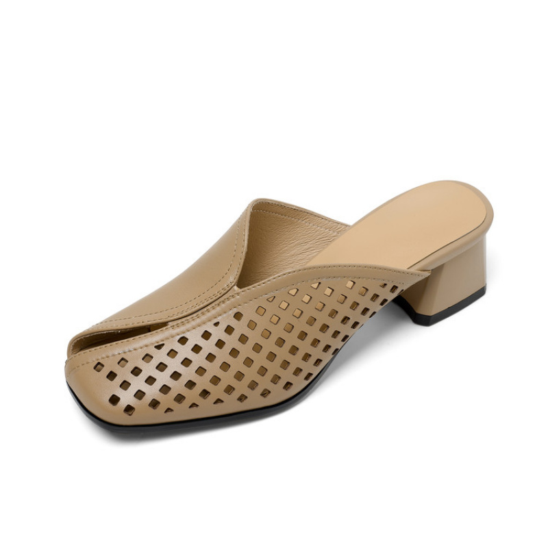 Women'S Shoes In Wide Width - Ciabatte con tacco spesso, slip-on, taglie