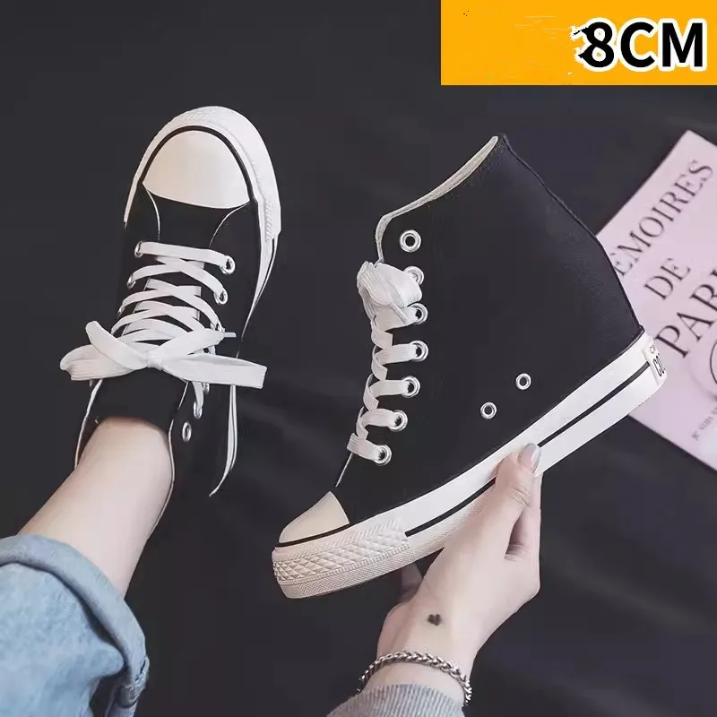 Scarpe di tela alte con platea - Women Shoes Size Chart recensione e prezzo