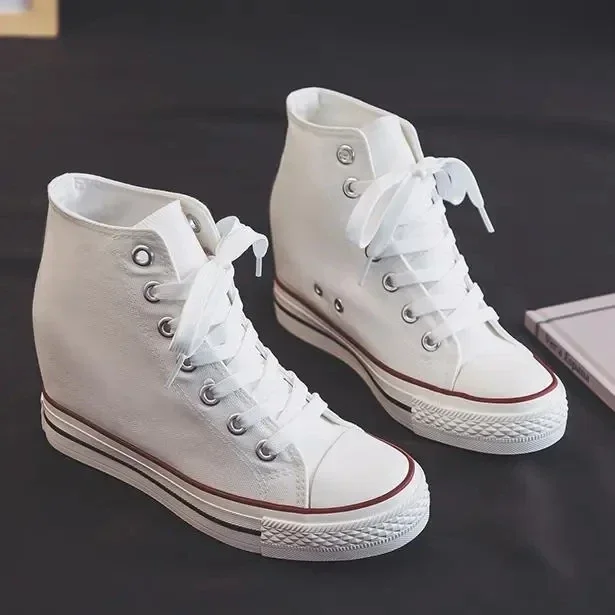 Scarpe di tela alte con platea - Women Shoes Size Chart recensione e prezzo