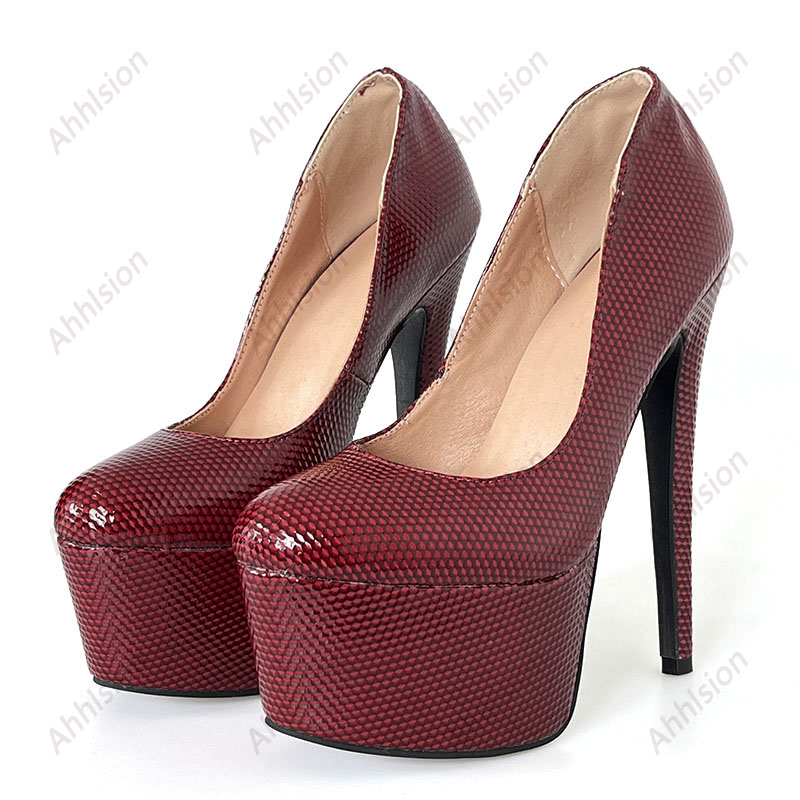 Ahhlsion Nuove scarpe con plat - Women'S Shoes Burgundy recensione e prezzo