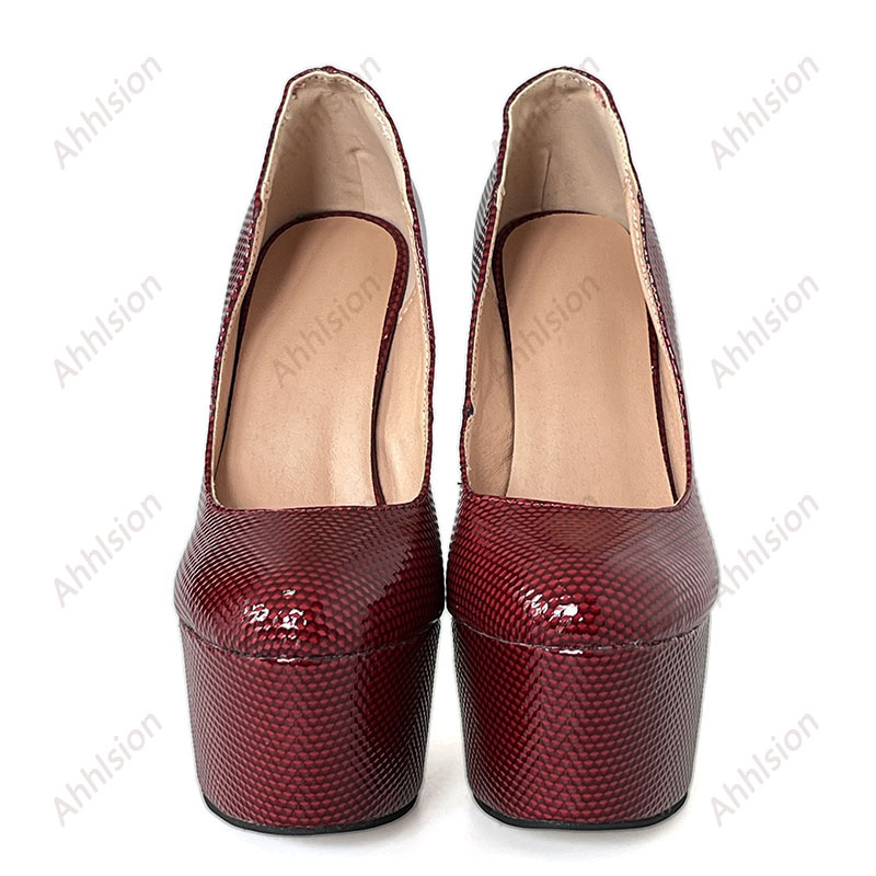 Ahhlsion Nuove scarpe con plat - Women'S Shoes Burgundy recensione e prezzo