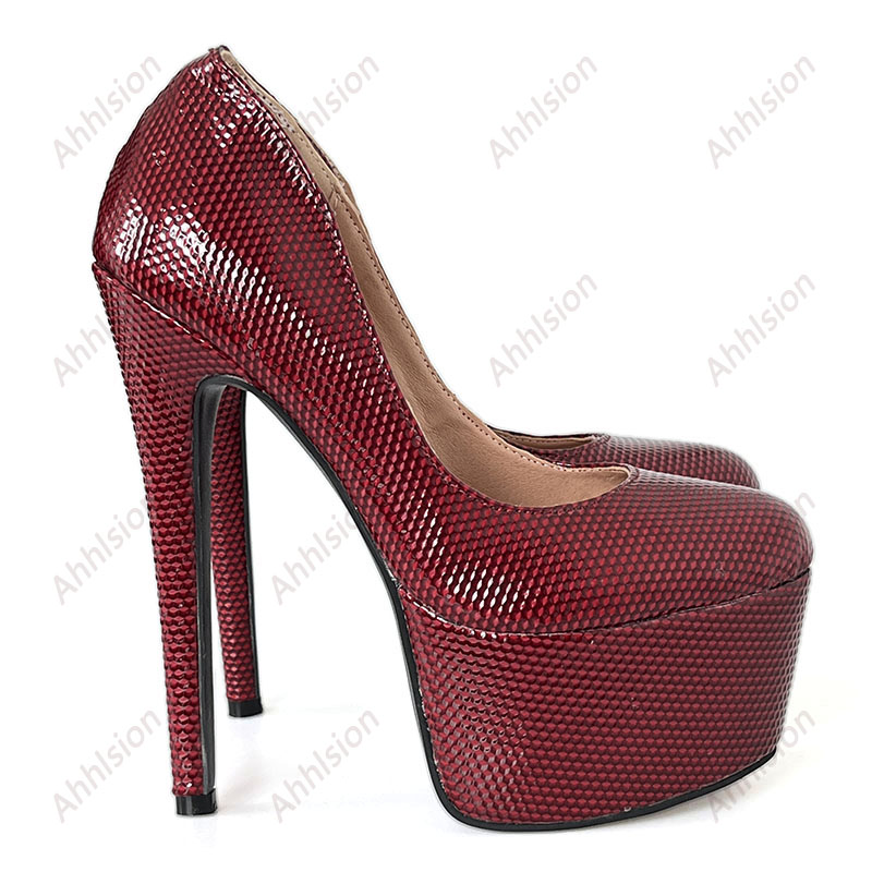 Ahhlsion Nuove scarpe con plat - Women'S Shoes Burgundy recensione e prezzo